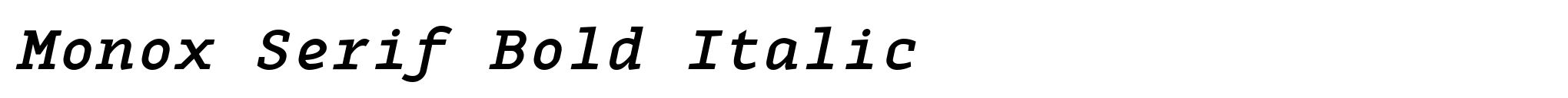 Monox Serif Bold Italic image